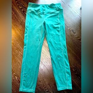 Gaiam Teal Capri Leggings with Pockets Medium